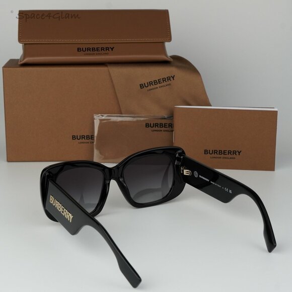 BRAND NEW Burberry BE4410 4038F2 Black Dark Grey Women Sunglasses BE 4410 - Picture 7 of 9
